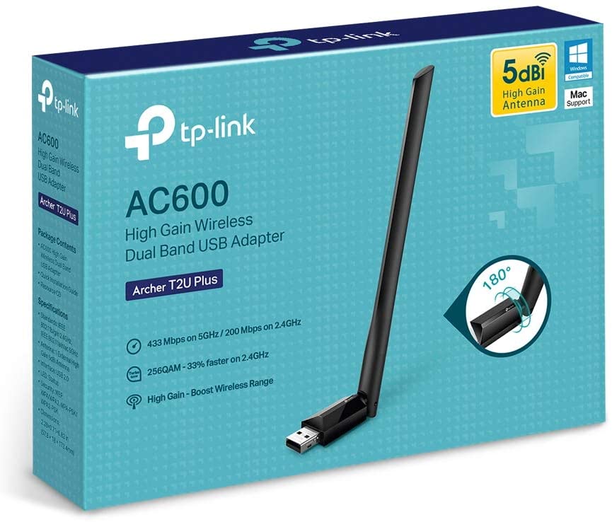 Generalizar caminar A rayas TP-Link Archer T2U Plus adaptador USB Wifi dual band AC 600Mbps antena 5dbi  – Area Gamer